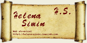 Helena Simin vizit kartica